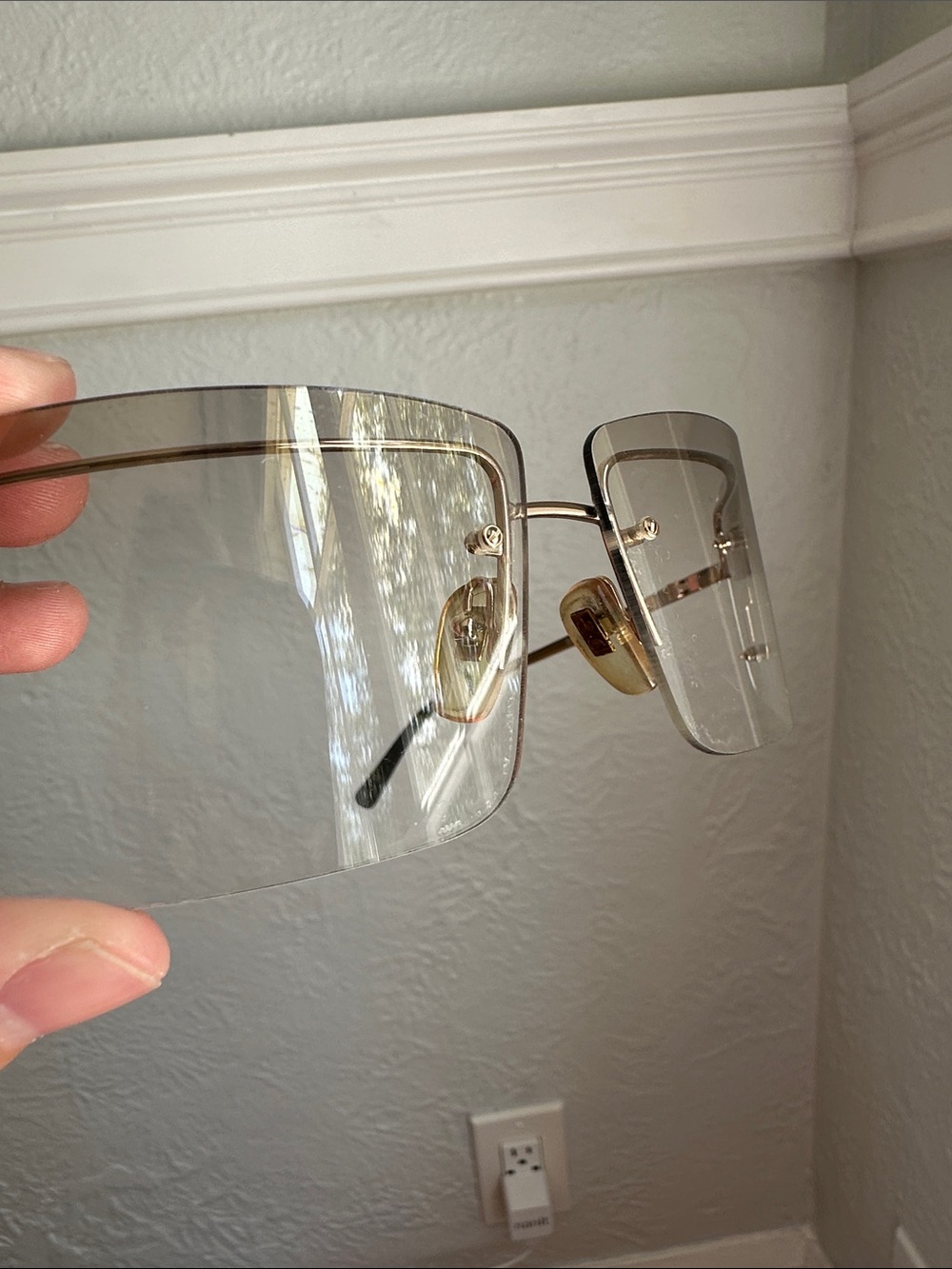 Dolce & Gabbana Rimless Sunglasses — DG444s Brown Gradient Lenses - Picture 9 of 13